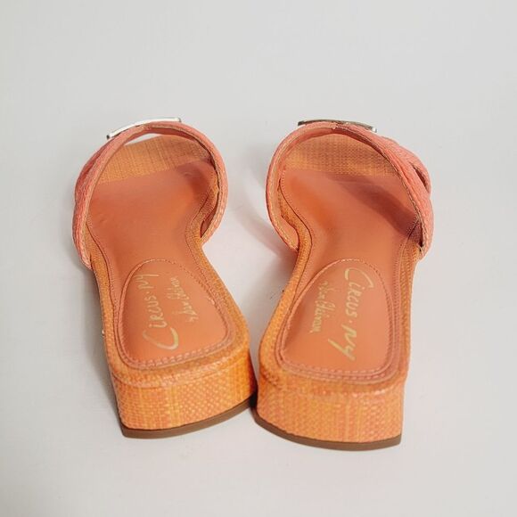 NEW Sam Edelman Circus NY Joella Weave Slide Sandal Orange Size 7.5 - Picture 4 of 9